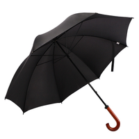 Manual Open and Manual Close Double Ribs Golf Umbrella with Wooden Handle TYS-G037